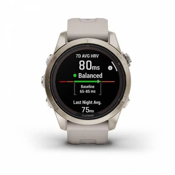 Умные часы Garmin Fenix 7S Pro Solar, золотистый (010-02776-15)